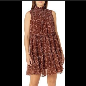 Brown Polka Dot Women's Dress